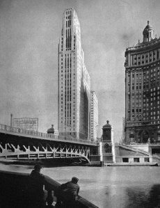 View of 333 N. Michigan from north of the Chicago River