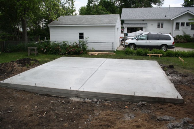 fresh concrete