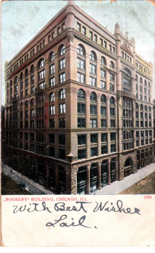 The Rookery, La Salle and Adams.  Burnham & Root, 1888