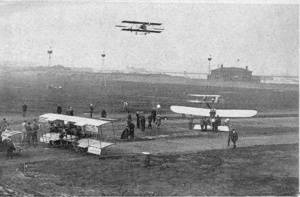 Early aircraft on the ground and in the air.